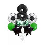 Futbol Konsept 8 Yaş Balon Set Maç Konsept Doğum Günü Set Yaş Balon Set