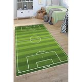 Futbol Sahası Desenli Yıkanabilir Kaymaz Taban Çocuk Oyun Halısı 60 X 100 Cm Yeşil