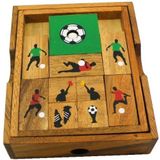 Futbol Sahası Sürgülü Blok Klotski Beyin Teaser Ahşap Bulmaca Hediye Fikir Futbol Oyunu Severler için - IQ Travel Play Game
