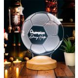 Futbol Severler İçin 3D LED Lamba - Kişiye Özel Logolu Futbol Topu Gece Lambası - Antrenöre, Oyuncuya ve Taraftarlara Hediye