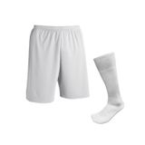 Futbol şortu ve futbol çorabı (Beyaz, STANDART S-XL)