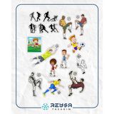 Futbol Sticker Set-1 16 Parça Telefon, Tablet, Defter, Laptop Sticker