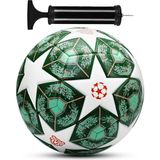 Futbol Topu 2025 Şampiyonlar Ligi Pompalı Sert Zemin Halı Saha Futbol Topu No5 Yeşil 555