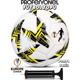 Futbol Topu - Dayanıklı Sert Zemin ve Halı Saha İçin Mükemmel Performans (Sarı, Pompalı Set)