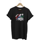 Futbolcu Baskılı Dünya Kupası Tişört Futbol Spor Giyim Baskılı Hatıra Tshirt - Siyah