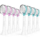 Futulkyus Philips Sonicare için Çocuk Yedek Başlıkları: 3+ Yaş Çocuklar Yumuşak Elektrikli Diş Fırçası Kompakt Çocuk Fırça Kafası, Erkek Kız Çocuklar için, HX6321 HX6311 Hx6325, Pembe ve Mavi 8'li Paket