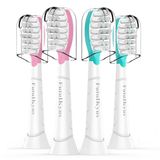 Futulkyus Philips Sonicare için Çocuk Yedek Başlıkları: 7+ Çocuk Yumuşak Elektrikli Diş Fırçası Standart Çocuk Fırça Kafası, Erkek Kız için, Pembe ve Mavi 4'lü Paket