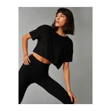 FUWEAR Kadın Basic Bisiklet Yaka Crop Top Tişört