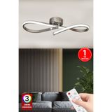 FUZON 3 Renk Plafonyer Kumandalı Krom Kasa Led Avize Modern Sonsuzluk Ledli Avize