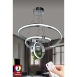 FUZON Mars XL 3 Renk Kumandalı Krom Salon Led Avize Ledli Avize Büyük Salon Avizesi