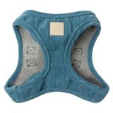 Fuzzyard Life Corduroy Step in Dog Harness | Çekme Yok Ayarlanabilir Köpek Yelek Koşum XX-Small Beden Irk Köpekler için | Günlük Koşu, Yürüyüş ve Antrenman için Boğulma ve Rahat Uyum | Fransız Mavisi
