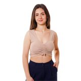 FV Boğazlı Kolsuz Fitilli Kadın Body, Siyah, XL Beden