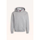 FV Unisex Drawing Butterflies Sırt Baskılı Kapüşonlu Sweatshirt, Gri, XL