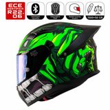 FX211X Rage Motosiklet Kaskı Spoiler Mod Güneş Vizörlü Full Face Kask