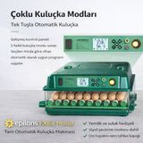 Fx64 Model Tam Otomatik Kuluçka Makinesi Yeni Nesil Havalandırmalı Sulu Sistem ( Lisinya)