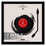 Fxojyvo Duvar Ekranı Albüm Kapağı için Vinil Kayıt Çerçevesi, Siyah 12,5 x 12,5 cm Çerçeve, Kapaklı 12 İnç LP Kayıt için - 1 Paket/Siyah