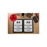 fy design 2 ADET SİYAH A4 BOYUTUNDA 21X29,7 ÇERÇEVE FOTOĞRAF BELGE SERTİFİKA ÇERÇEVESİ DUVARA ASILABİLİR