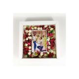 fy design 25x25 Ölçü 15x10 Fotoğraf Bölümlü Derin Anı Çerçevesi Gül Kutusu Çerçevesi