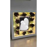fy design Fotoğraf ve Led Hediyeli 25x25 Ölçü 15x10 Fotoğraf Bölümlü Anı Çerçevesi Gül Kutusu Çerçevesi