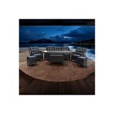 FYAQA HOME GARDEN Hira Rattan Bahçe Takımı - Balkon Takımı 3+1+1 Antrasit