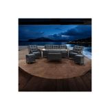 FYAQA HOME Hira Rattan Bahçe Takımı - Balkon Takımı 3+1+1