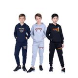 FYK COLLECTİON 3'LÜ ERKEK ÇOCUK KANGURU CEPLİ KAPÜŞONLU BASKILI EŞOFMAN TAKIMI