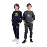 FYK KİDS 2'Lİ ERKEK ÇOCUK YUVARLAK YAKA BASKI DETAYLI EŞOFMAN TAKIMI