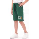 Fyk Kids Basketbol Baskı Detaylı Beli Lastikli Çift Cepli Yazlık Erkek Çocuk Kapri - 6 Yaş - Haki