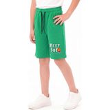 Fyk Kids Basketbol Baskı Detaylı Beli Lastikli Çift Cepli Yazlık Erkek Çocuk Kapri - 7 Yaş - Yeşil