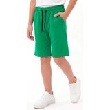 Fyk Kids Düz Basic Baskısız Beli Lastikli Çift Cepli Yazlık Erkek Çocuk Kapri - 12 Yaş - Yeşil