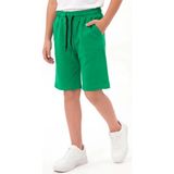 Fyk Kids Düz Basic Baskısız Beli Lastikli Çift Cepli Yazlık Erkek Çocuk Kapri - 14 Yaş - Yeşil