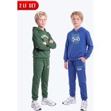 Fyk Kids Erkek Çocuk 2'li Baskılı Kanguru Cepli Kapüşonlu Eşofman Takımı - Çok Renkli - 10 Yaş