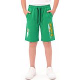 Fyk Kids Sports Baskı Detaylı Beli Lastikli Çift Cepli Yazlık Erkek Çocuk Kapri - 14 Yaş - Yeşil