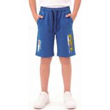 Fyk Kids Sports Baskı Detaylı Beli Lastikli Çift Cepli Yazlık Erkek Çocuk Kapri - 8 Yaş - Mavi