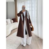 Fyla Boutique Uzun Trençkot - Kahverengi - 2
