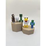 fyne Minecraft Figür Oyuncak Seti Grup1 | Creeper | Mutlu Ghast | At | Tavuk | Zombi | 6-9cm