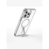 FYY-014 Magsafe uyumlu Alüminyum Standlı Şeffaf iPhone 15 Pro Max Kılıf