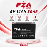 FZA 6 V 14 AH AGM (Bakımsız Kuru) Akü / Akülü Arabalar ve Çoklu Kullanım