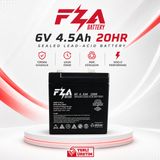 FZA 6 V 4.5 AH AGM (Bakımsız Kuru ) Akü / Çocuk Akülü Araba Aküsü