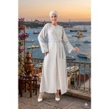 Fzd Filizzade Önü Açık Kuşaklı Ferace Abaya