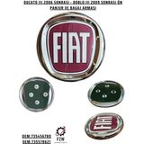 FZW Fıat (Dby) Doblo Iıı 09>-(Dct) Ducato Iıı 06> Panjur ve Bagaj Arması Bordo Ø 120 mm Çap (AMBLEM-LOGO)(735456780-735578621)
