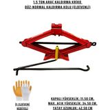 FZW Oto Araç Kaldırma Krikosu Akordiyon Tip Düz Normal Kollu (Eldiven Hediyeli)