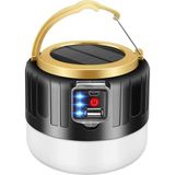 G-300W Kamp Lambası Solar Güneş Enerjili Ampül 26 Smd LED Şarjlı El Feneri Powerbank 5 Mod - Çok Renkli
