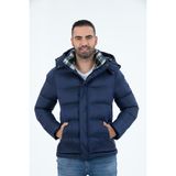 G-Fox Erkek Kısa Çıkarılabilir Kapşonlu Dolgulu Rüzgara Dayanıklı Su Itici Şişme Mont 9688 - 2XL - Lacivert