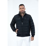 G-FOX Erkek Kısa Kapşonsuz Dolgulu Rüzgara Dayanıklı Klasik Şişme Mont 9098 - 2XL - Lacivert
