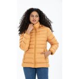 G-FOX Kadın Kısa Çıkarılabilir Kapşonlu Dolgulu Spor Şişme Mont 8638 - 2XL - Hardal
