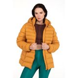 G-FOX KADIN KISA ÇIKARILABİLİR KAPŞONLU DOLGULU SPOR ŞİŞME MONT 8638 hardal