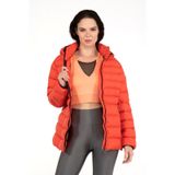 G-FOX KADIN KISA ÇIKARILABİLİR KAPŞONLU DOLGULU SPOR ŞİŞME MONT 8638 turuncu