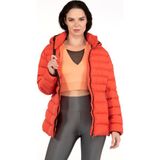 G-FOX Kadın Kısa Çıkarılabilir Kapşonlu Dolgulu Spor Şişme Mont 8638 - XL - Turuncu