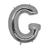 G Harfi Gümüş Folyo Balon Çok Renkli